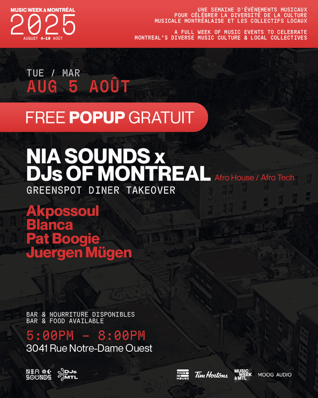 Nia Sounds x DJs Of Montreal at Greenspot